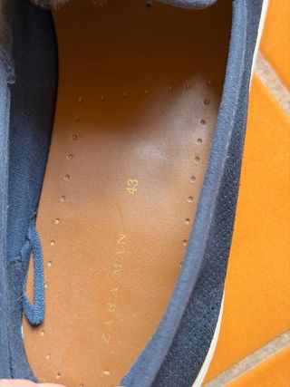 Zapatos Zara Azul terciopelo