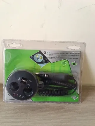 Adaptador Coche Doble USB y Encendedor