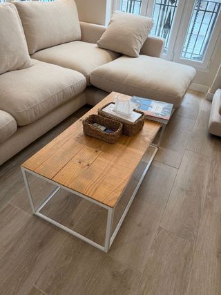 Mesa de centro madera y metal