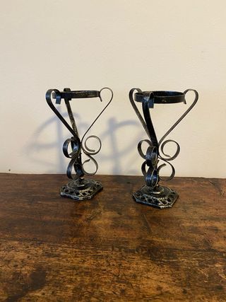 Coppia Portacandele in Metallo