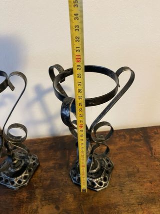 Coppia Portacandele in Metallo