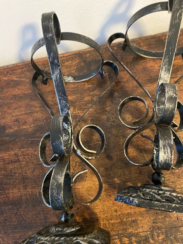 Coppia Portacandele in Metallo