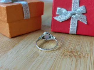 Anillo Plata 925 Cuarzo Rosa