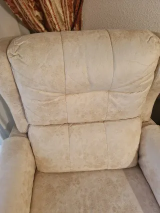 Sillón reclinable manual beige