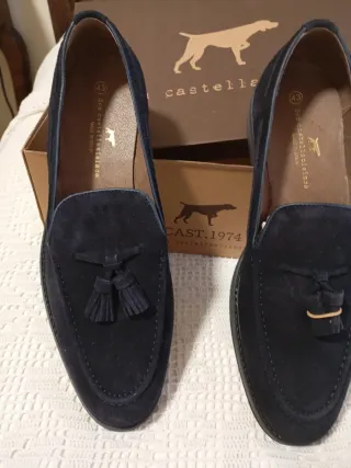 Mocasines Son Castellanisimos Azul Talla 43