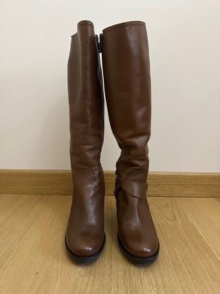 Stivali al ginocchio in vera pelle