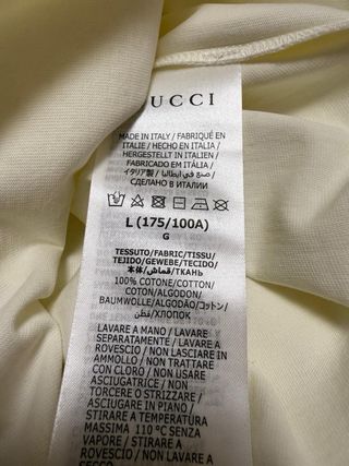 Polo Gucci Blanco con Dibujo de Fresa