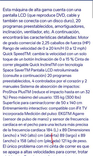 Cinta de correr Proform 585