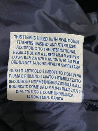 Abrigo Moncler Plumas Hombre Azul