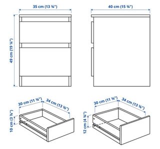 Mesitas de noche Ikea blancas