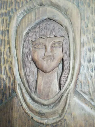 Cuadro tallado madera 76x40.5x3