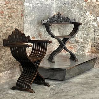 Sedie Savonarola Pieghevoli in Legno