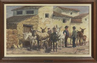 Cuadro ‘Burros” Josep Costa (1950-70)