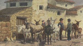 Cuadro ‘Burros” Josep Costa (1950-70)