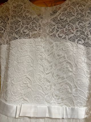 Vestido Ceremonia/Fiesta Blanco Encaje