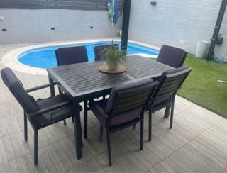 Conjunto mesa y sillas de jardín