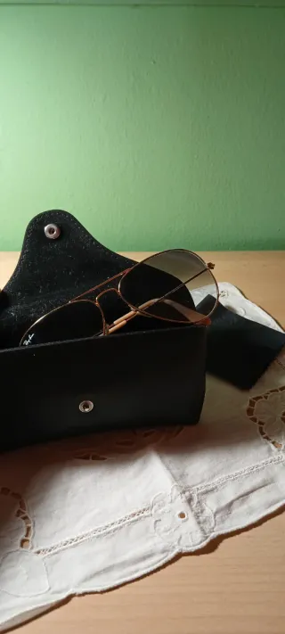 Ray-Ban Aviator Occhiali da Sole Oro Blu