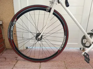 Bicicleta Vintage Blanca solo un piñon y un plato