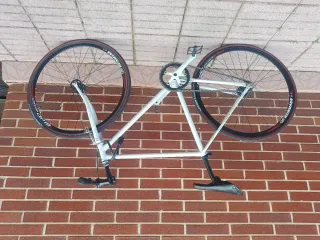 Bicicleta Vintage Blanca solo un piñon y un plato