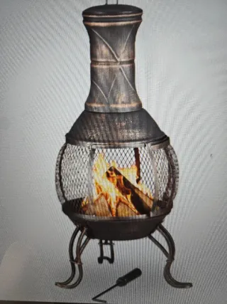 Estufa de leña de jardín hierro fundido