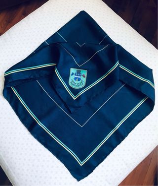 Foulard seta vintage Golf Club Monticello blu