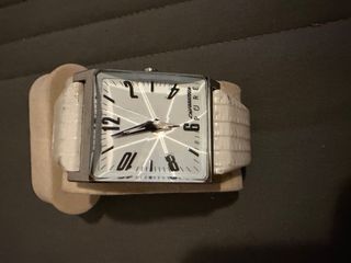 Orologio Chronotech Uomo Quadrato Bianco Argento
