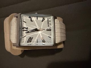 Orologio Chronotech Uomo Quadrato Bianco Argento