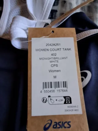 Camiseta tirantes Asics azul nueva Asics