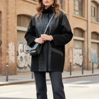 Chaqueta de ante negro