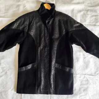 Chaqueta de ante negro