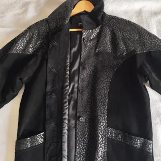 Chaqueta de ante negro