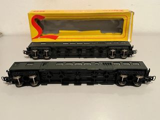 Lote 2 vagones 2ª clase NMBS Lima H0.