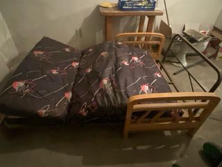 Sofá Cama Madera y tela