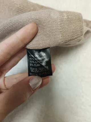 Cappello in Cachemire Beige glitterato