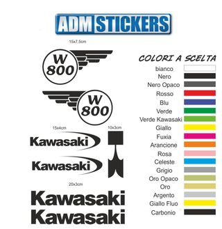 Kit Adesivi Kawasaki W 800 Tipo 1