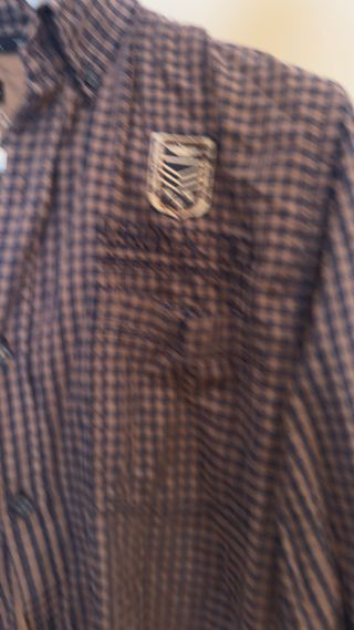 Camisa cuadros marrón y negra