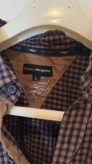 Camisa cuadros marrón y negra