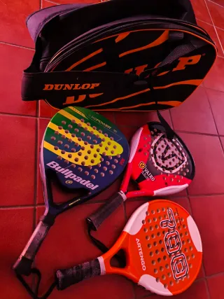 Lote Palas Pádel y Bolso Dunlop