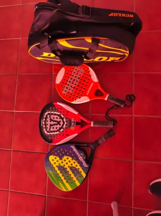 Lote Palas Pádel y Bolso Dunlop