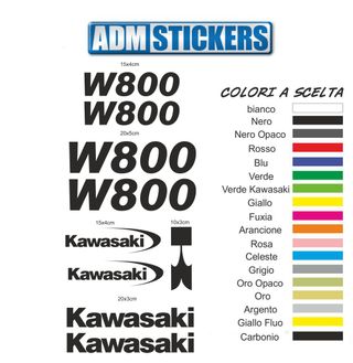 kit adesi stickers kawasaki w 800 w800 tipo2