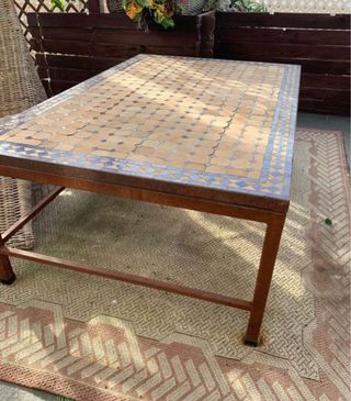 Mesa de centro y auxiliar mosaico