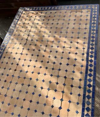 Mesa de centro y auxiliar mosaico