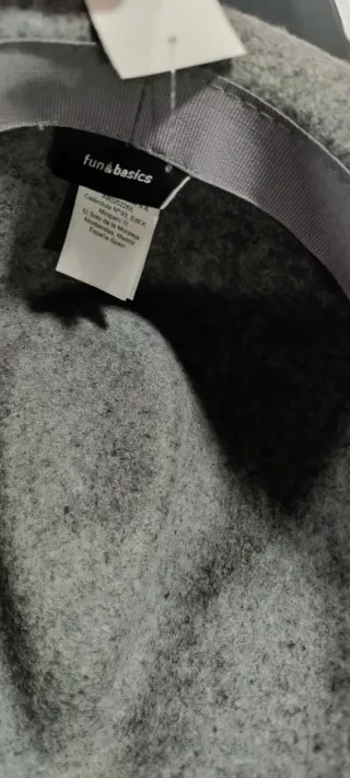 Sombrero gris símil paño