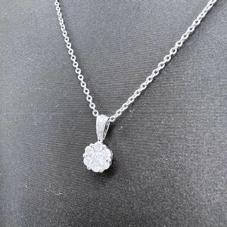 Collar Oro Blanco Diamante Natural