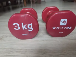 Mancuernas 3kg (Rojas)