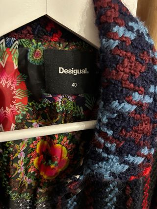 Abrigo Desigual Lana Multicolor Talla L