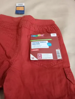 Lote 2 pantalones rojos 4-5 años