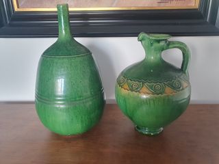 Jarrones de Cerámica Vidriada. Maestro Tito Úbeda