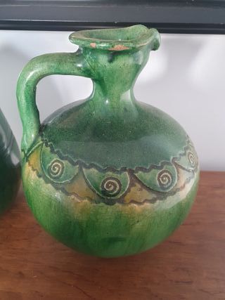 Jarrones de Cerámica Vidriada. Maestro Tito Úbeda