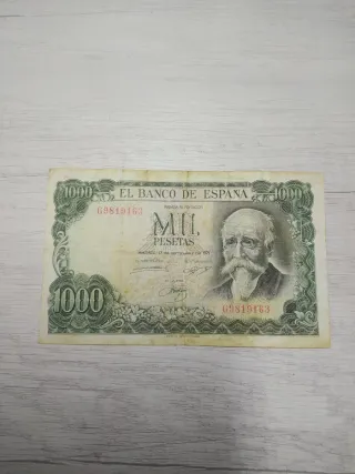 Billete 1000 pesetas Banco de España 1971